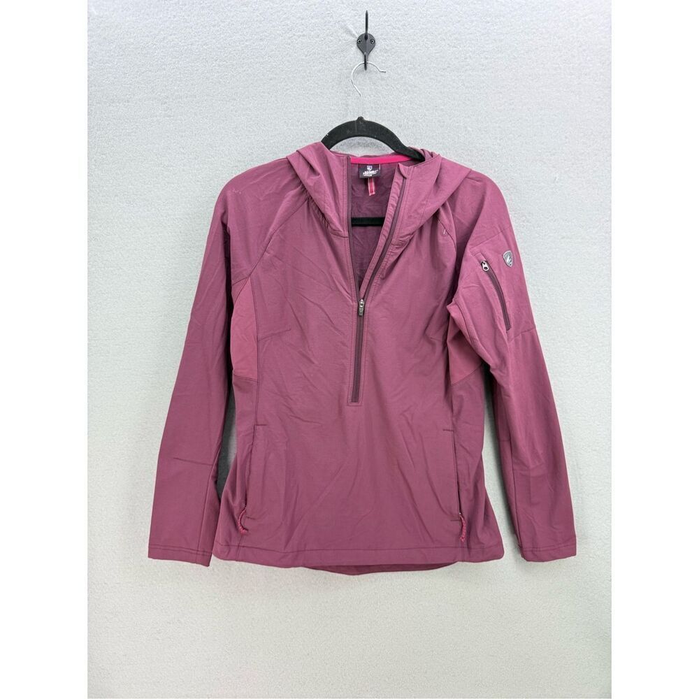 Kuhl Womens Burgundy Half Zip Windbreaker Long Sleeve Rain Jacket Size XS